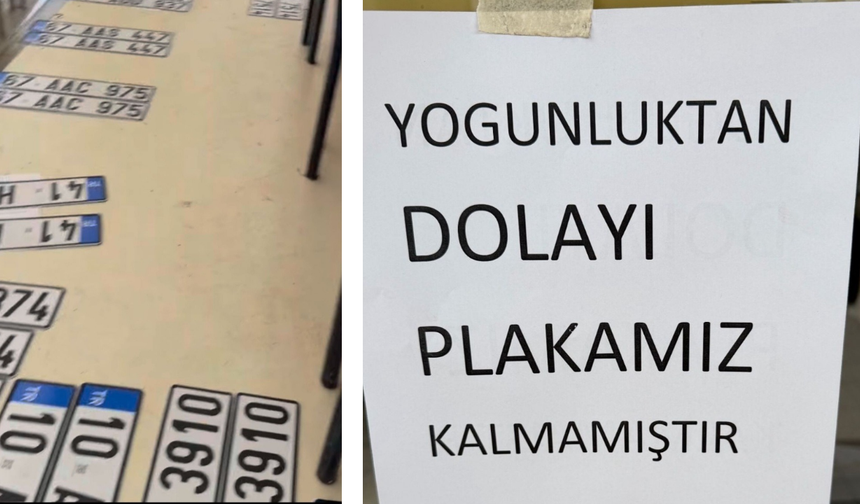 Zonguldak'ta plaka krizi: ‘Yoğunluktan dolayı plakamız kalmamıştır’