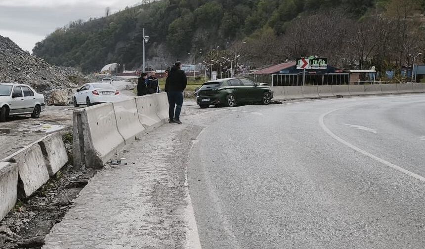 Kilimli sahil yolunda kaza