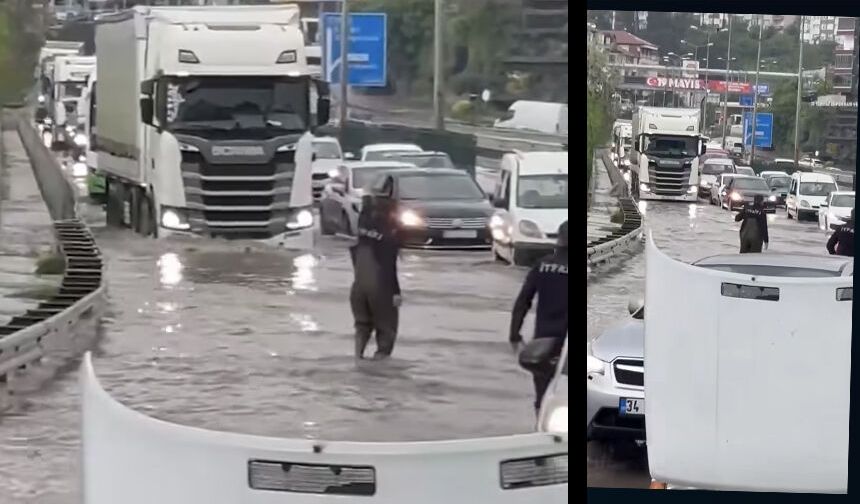 Sağanak yağış Alaplı'yı vurdu!