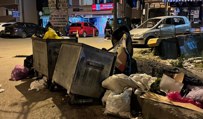 Üniversite bölgesinde çöp krizi!