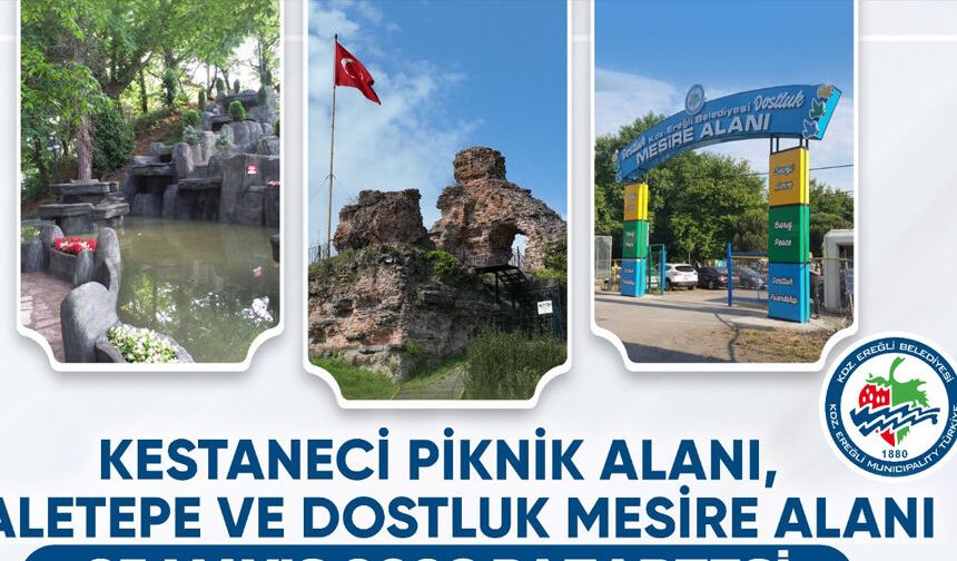 Kaletepe ve piknik alanları bayram öncesi açılacak