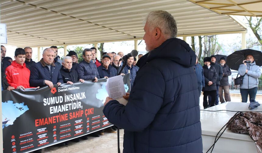 Zonguldak’ta Filistin’e Destek Platformu'ndan İsrail’e tepki