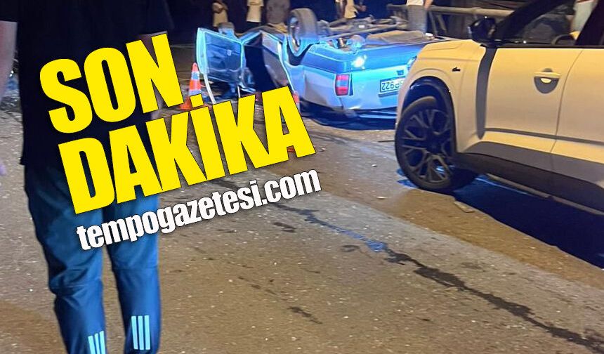 Teoman Duralı Tünelleri çıkışında takla atan otomobilde 1 kişi yaralandı