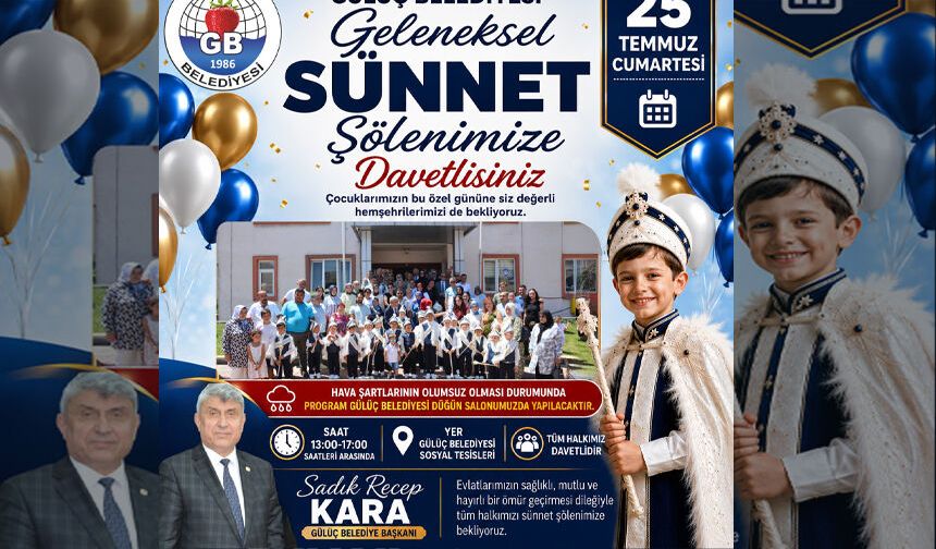 Gülüç Belediyesi'nden Geleneksel Sünnet Şöleni daveti