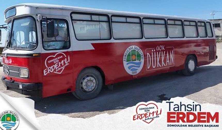 'Açık Dükkan' Otobüsü ihtiyaç sahipleri için yollarda