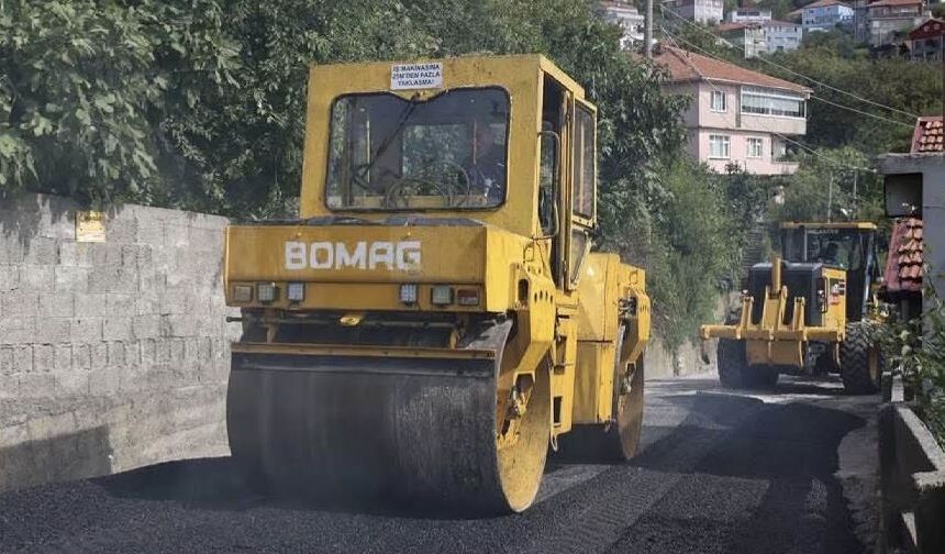 Özel İdare Müdürlüğü'nün, Kilimli'de asfalt çalışması aralıksız sürüyor
