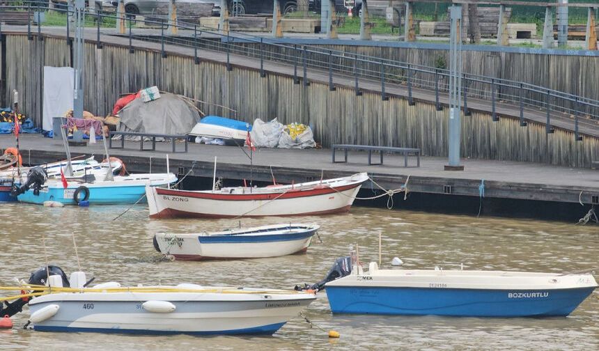 Derelerden akan çamur denizin rengini değiştirdi