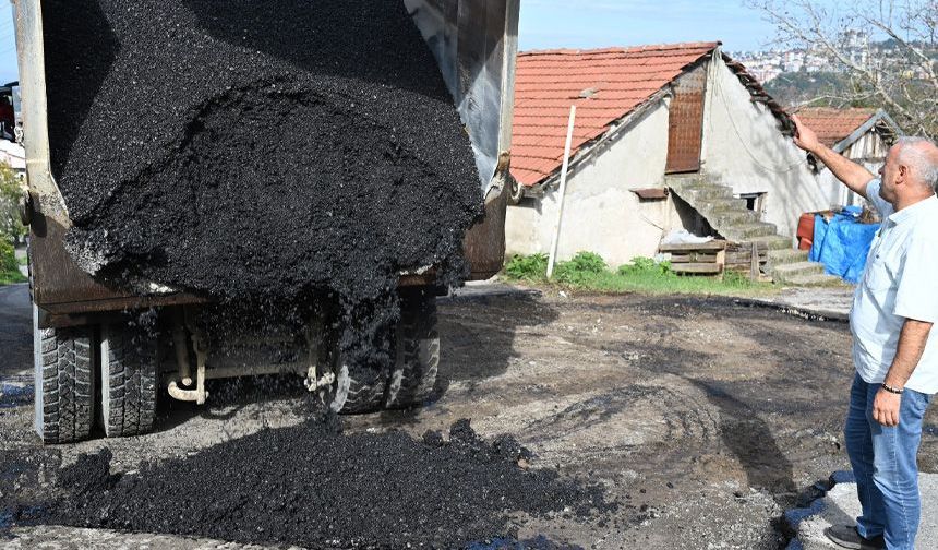 Ereğli'de yağmur durdu, asfalt başladı