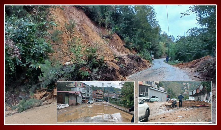 Zonguldak’ta sağanak felaketi: Dükkanları su bastı, yol kapandı!
