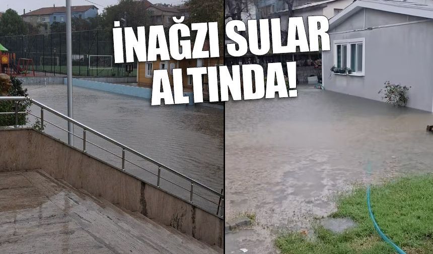 Köksal Toptan Okulu ve evler sular altında kaldı