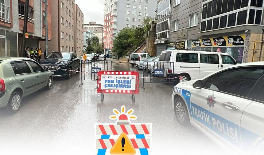 Kozlu’da heyelan! Yol trafiğe kapatıldı