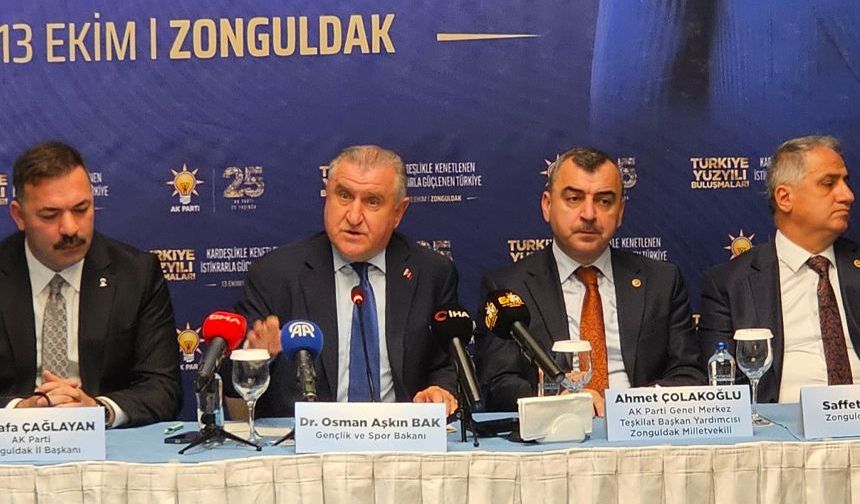 Bakan Bak: Zonguldak’a yeni stadyum kazandırmak istiyoruz