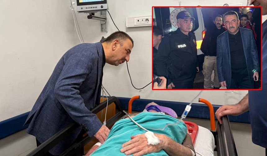Vali Hacıbektaşoğlu, göçükten kurtarılan vatandaşı hastanede ziyaret etti
