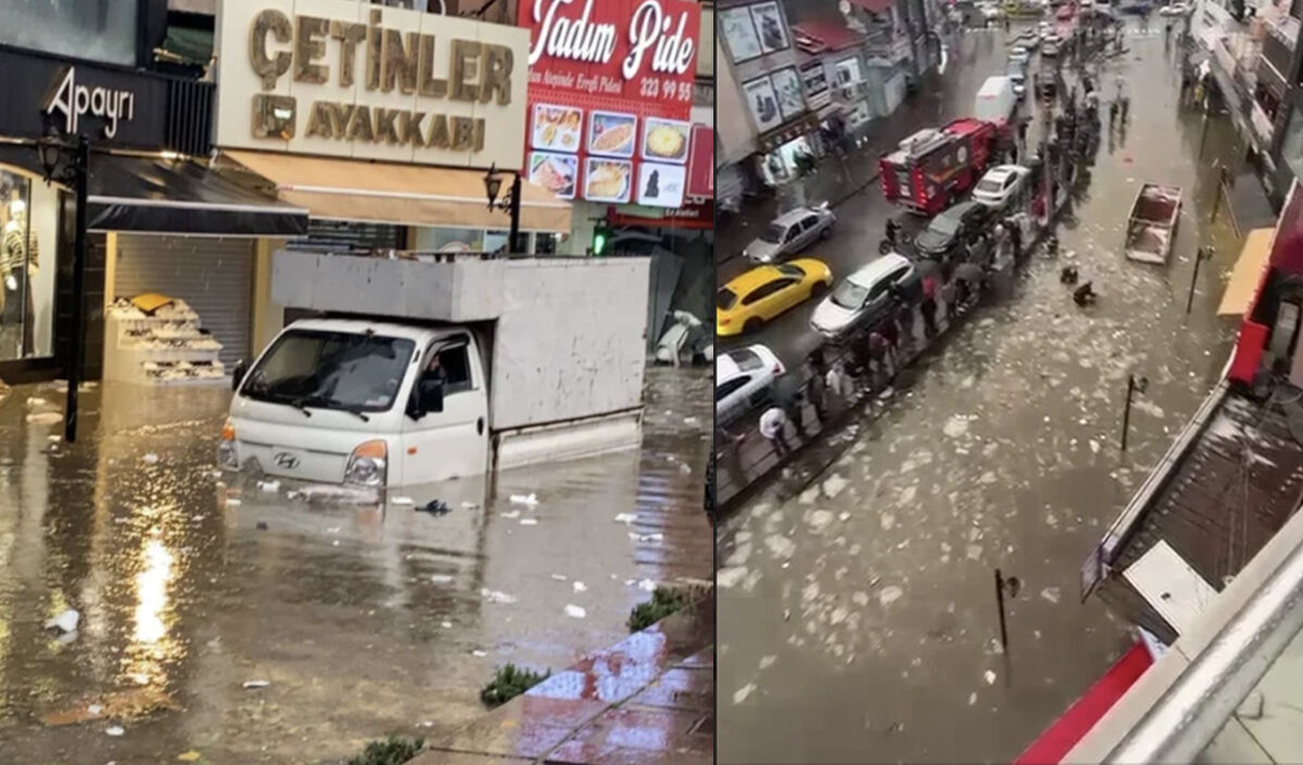 Kdz. Ereğli'de dolu ve sağanak yağışı etkili oldu