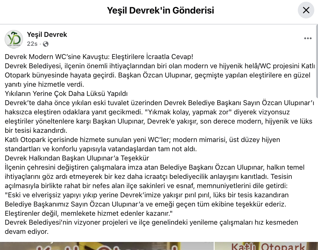 Tuvalet Devrek