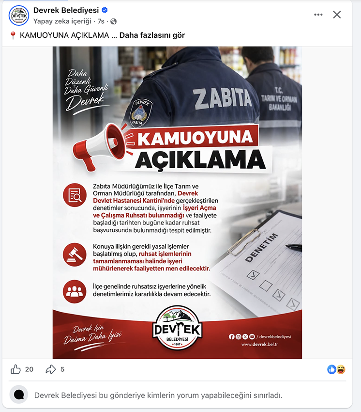 Devrek Beldiyesi Yorumlarıkapattı